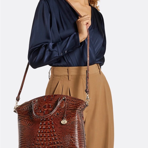 🇺🇸LOWEST PRICE! BRAHMIN Large Duxbury VALOR Melbourne Croc Embossed Leather. - Picture 8 of 16